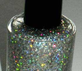 Nail Polish - 'REESE' - Holographic - Silver Holographic - Nail Lacquer - 0.5 oz Full Sized Bottle